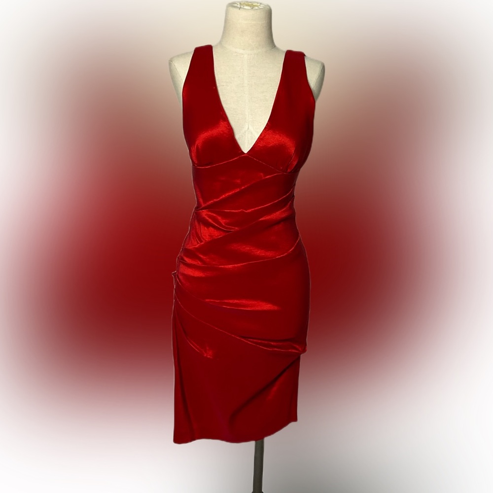 Cache Cocktail Ruched Dress
